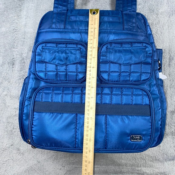 NEW Lug Puddle Jumper Overnight Gym Bag Blue Quilted Nylon Adjustable Strap - Picture 8 of 13